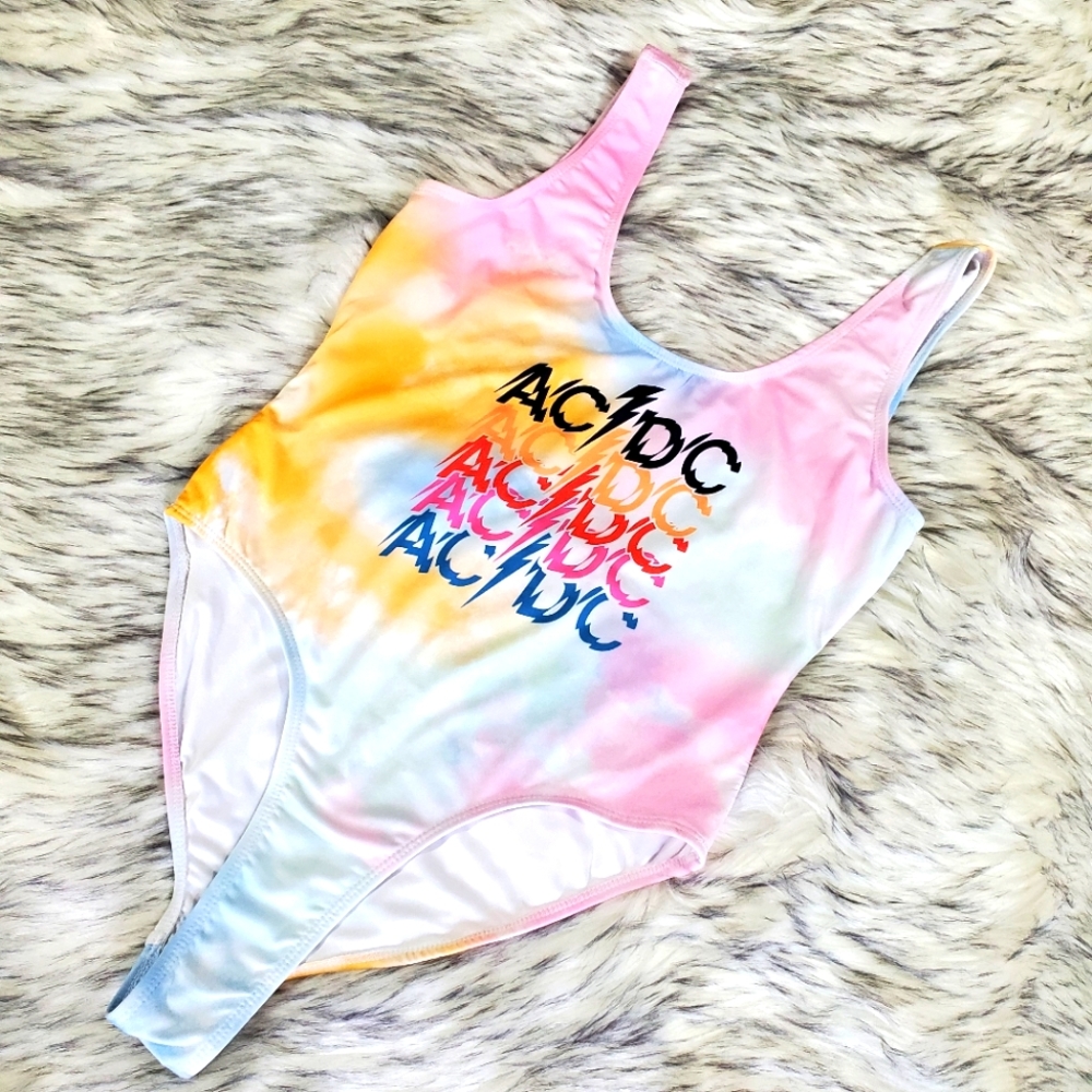AC/DC One piece tye-die bathing suit 0047